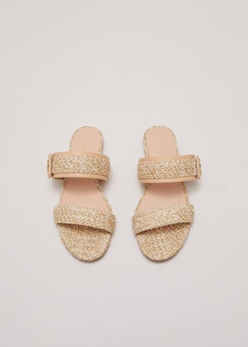 Phase Eight Raffia Flats Beige USA | 5618079-CJ